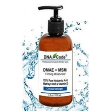 DNA CODE Skin Care DNA Code-5% DMAE+MSM Firming Moisturizer, 100% Pure Hyaluronic Acid +Matrixyl 3000DNA CODE